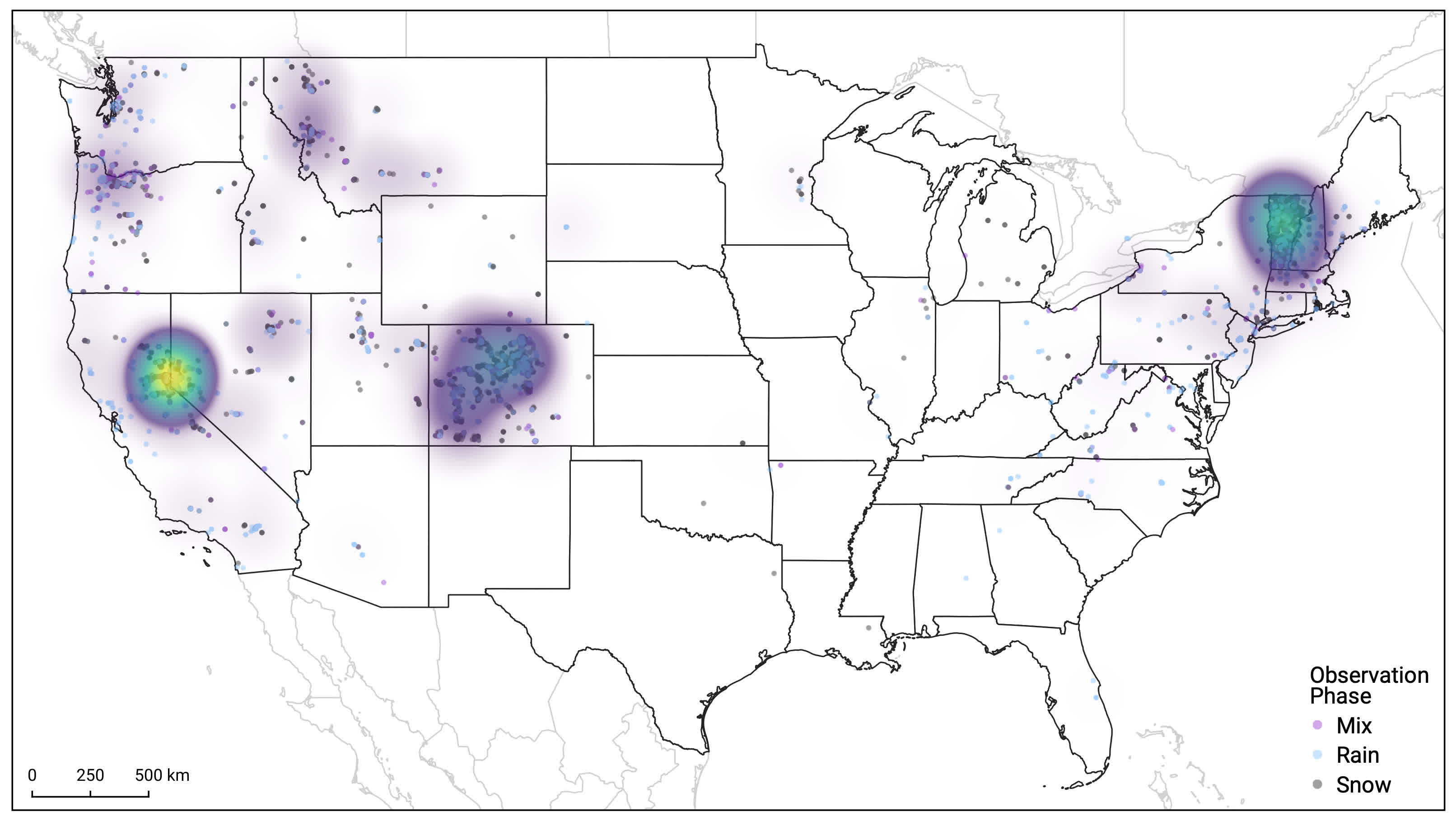 Citizen science observations from 2021-2023.